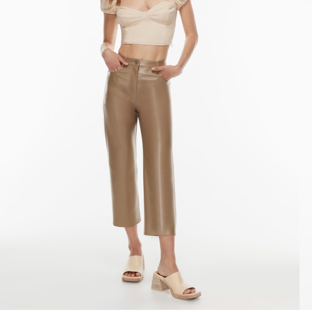 Aritzia Wilfred The Melina Cropped Pant - Constant Camel